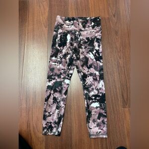 Under Armour Pink and Black Abstract Leggings